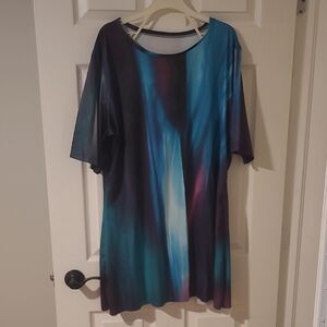 Multicolor Abstract T-Shirt Dress